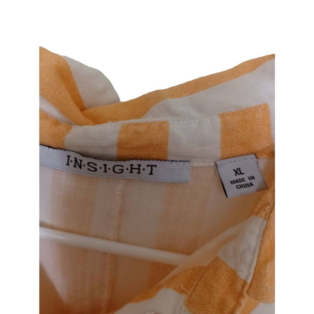 Insight Top Longsleeves Orange/White Stripes With 3 Buttons XL - Picture 3 of 3